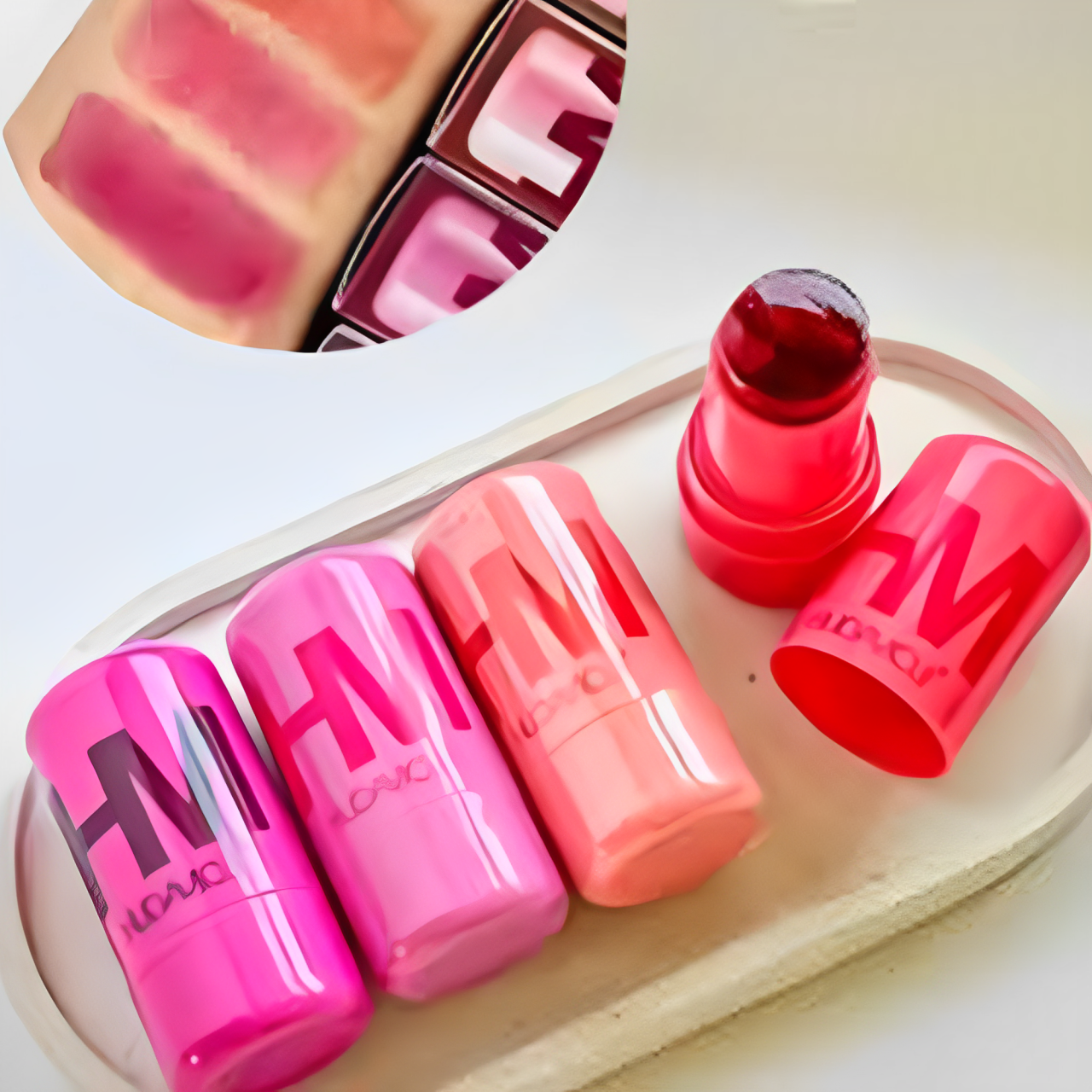 HUDAMOJI – 4-Piece Jelly Tint Set | Cooling Water Tint for Lips & Cheeks